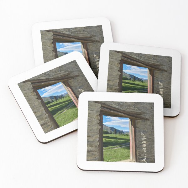 Item preview, View from the window of historic hotel ruins, New Zealand designed and sold by PhotoDesignNZ.