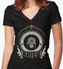 KRIEG - LIMITED EDITION Women's Fitted V-Neck T-Shirt