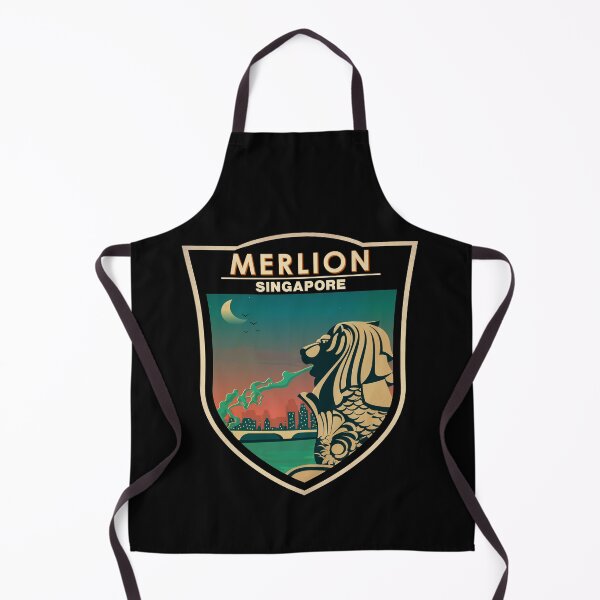 Item preview, Merlion Singapore Travel Art Badge designed and sold by KrisSidDesigns.