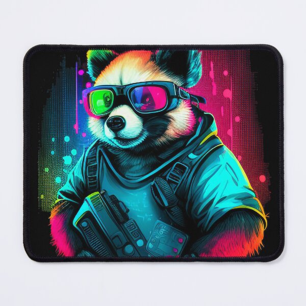Item preview, Cool Psychedelic Pandabear With Sun Glasses (Painting Art) designed and sold by The-Fox-Hole.
