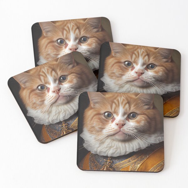 Item preview, Munchkin Cat Breed Portrait Royal Renaissance Animal Painting designed and sold by Nalaxation.