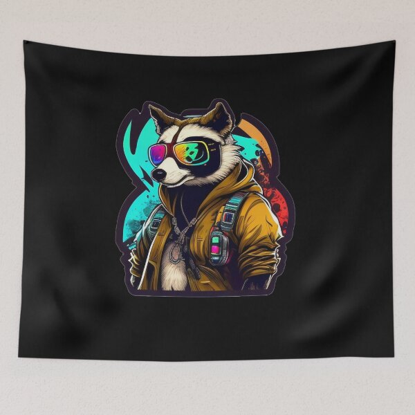 Item preview, Psychedelic Pandabear With Sun Glasses (Painting Art) designed and sold by The-Fox-Hole.