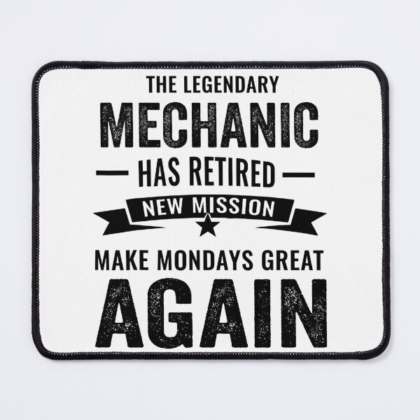 Item preview, Mechanic perfect retirement gift idea, Retired Mechanic Funny Saying designed and sold by Dogs Geeky⭐⭐⭐⭐⭐.