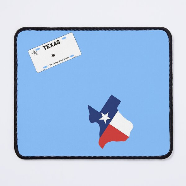 Item preview, Original Texas Flag State Outline Pattern and license plate Blue designed and sold by Dude Stuff.