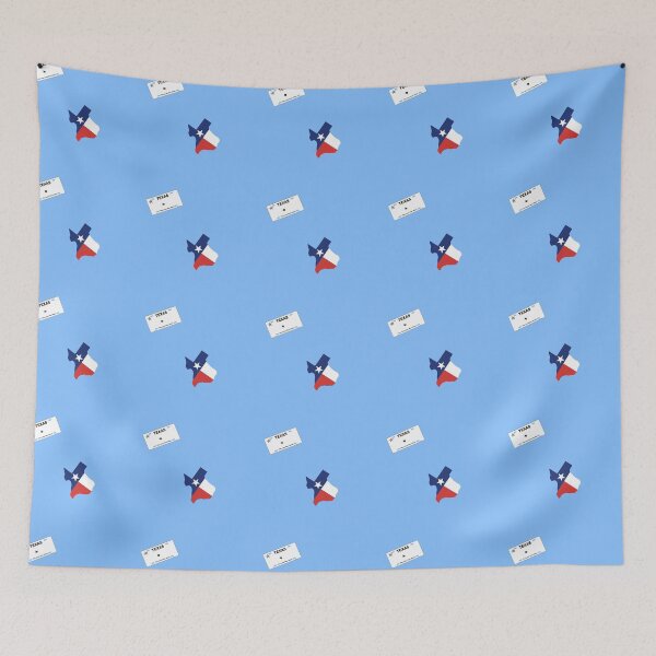 Item preview, Original Texas Flag State Outline Pattern and license plate Blue  designed and sold by Dude  Stuff.