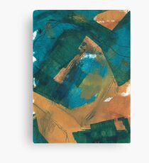 teal and mustard 2 Canvas Print