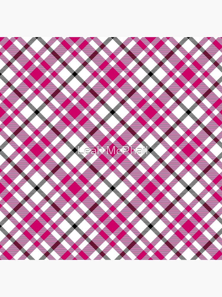 Pink Black and White Tartan by LeahMcPhail