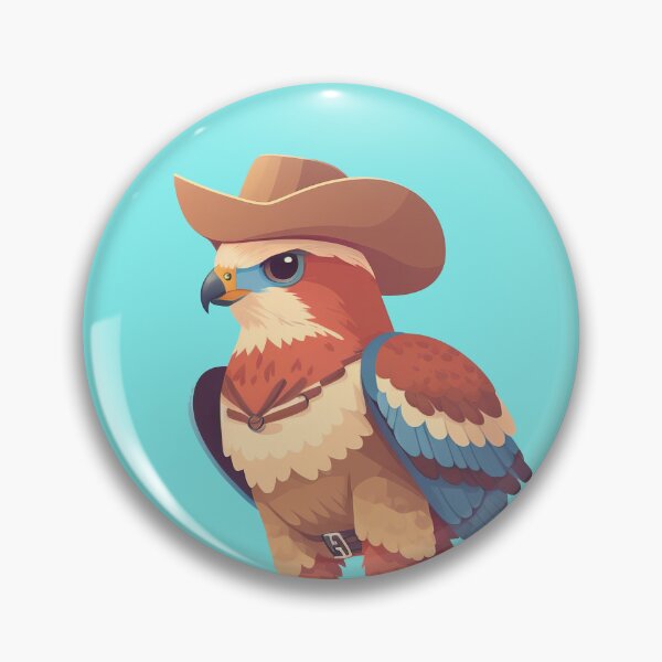Item preview, Cute Red-Tailed Hawk Cowboy(Transparent) designed and sold by pastelcountrytx.