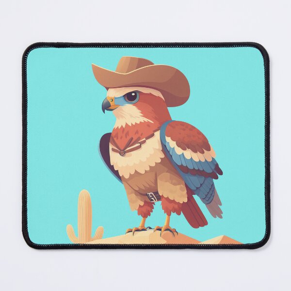 Item preview, Cute Red-Tailed Hawk Cowboy(Transparent) designed and sold by pastelcountrytx.