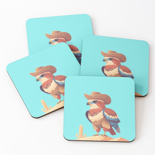 Item preview, Cute Red-Tailed Hawk Cowboy(Transparent) designed and sold by pastelcountrytx.