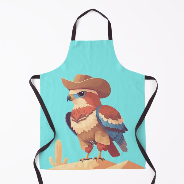 Item preview, Cute Red-Tailed Hawk Cowboy(Transparent) designed and sold by pastelcountrytx.