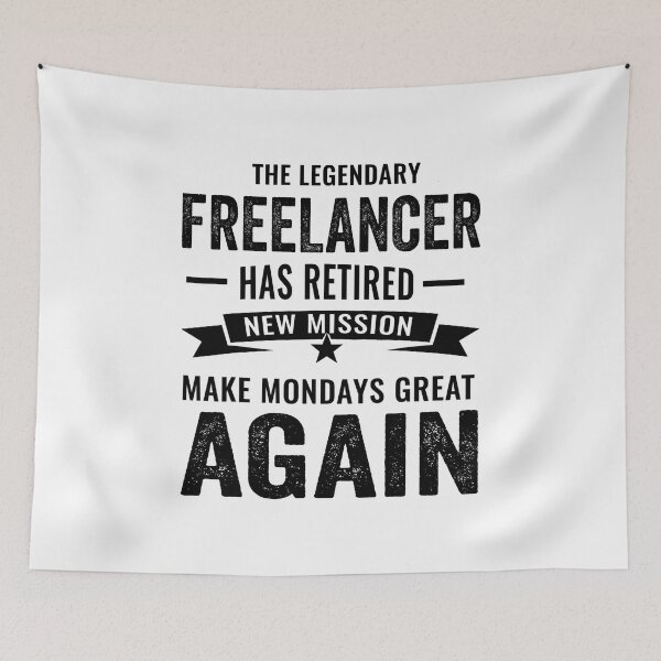 Item preview, Legendary freelancer Retirement, perfect freelancer retirement gift idea designed and sold by Dogs Geeky⭐⭐⭐⭐⭐.