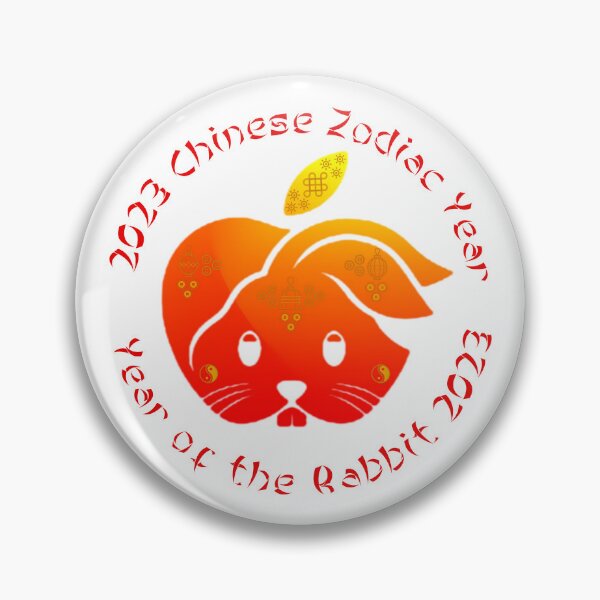 Item preview, Chinese zodiac year 2023 | Apple launched rabbit of the lunar new year 2023 | Chinese Culture Apple logo designed and sold by ZaqGum.