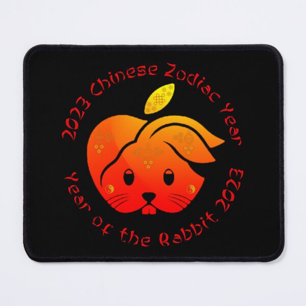 Item preview, Chinese zodiac year 2023 | Apple launched rabbit of the lunar new year 2023 | Chinese Culture Apple logo designed and sold by ZaqGum.