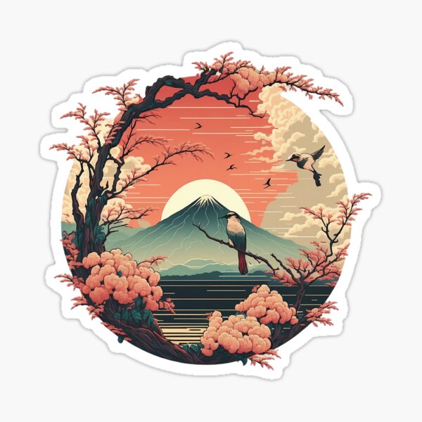 Japanese Retro #3 Sticker for Sale by ArtShanth