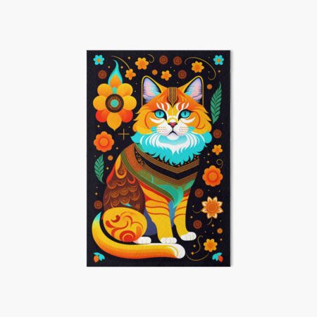 Artikel-Vorschau von Orange persische Katze mit Blumen, designt und verkauft von PatArty.
