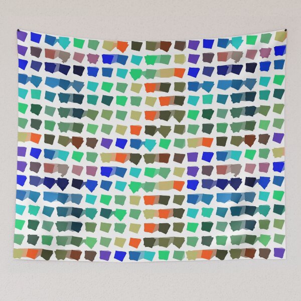 Item preview, Rainbow Technicolor Squares (On White) designed and sold by BeJolley.
