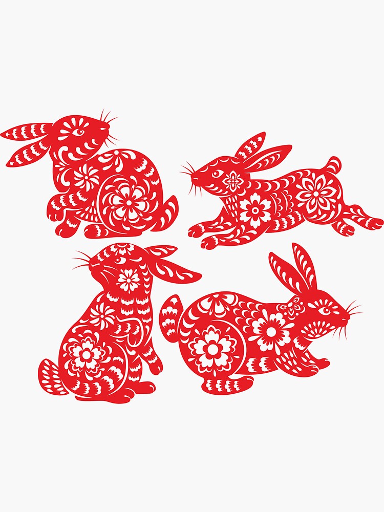 chinese new year rabbit sticker