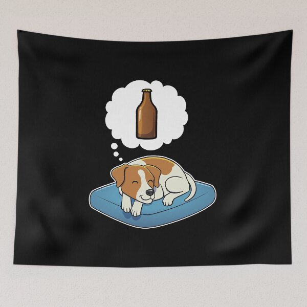 Item preview, Jack Russell Terrier dreaming about Beer designed and sold by DoggieDelights.