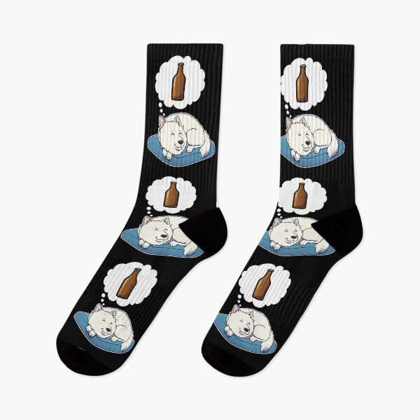 Item preview, Samoyed dreaming about Beer designed and sold by DoggieDelights.
