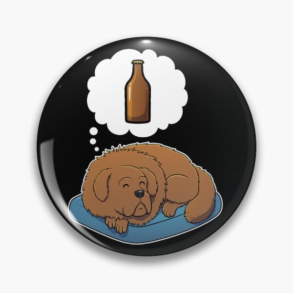 Item preview, Tibetan Mastiff dreaming about Beer designed and sold by DoggieDelights.