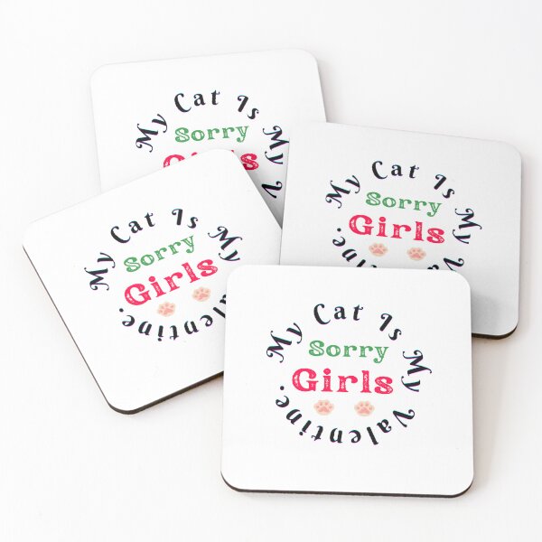 Item preview, Sorry Girls My Cat Is My Valentine - funny and cute T-Shirts Quotes designed and sold by Designspot2020.