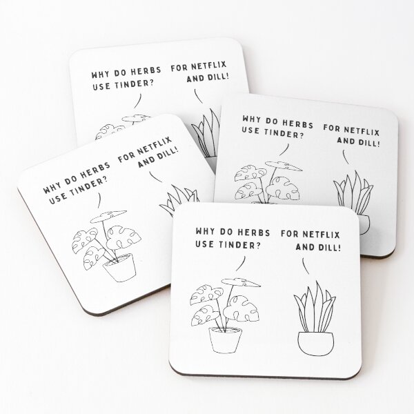 Item preview, Plant joke - Why do herbs use Tinder? designed and sold by ani-eni.