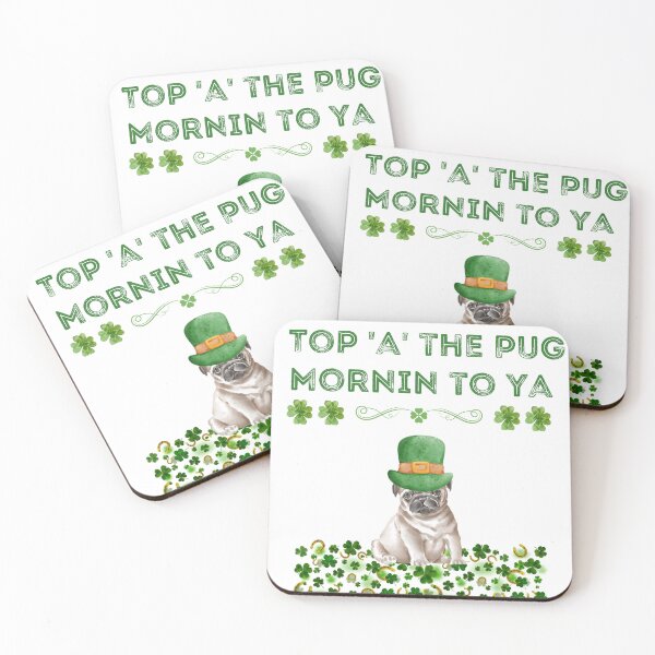 Item preview, Top 'A' The Pug Mornin to ya.  St Patricks Day Pug. designed and sold by Doggymadness.