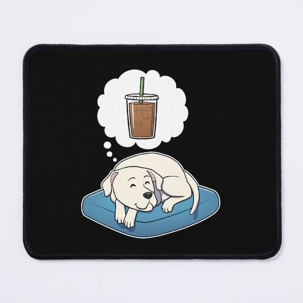 Item preview, Dogo Argentino dreaming about Iced Coffee designed and sold by DoggieDelights.