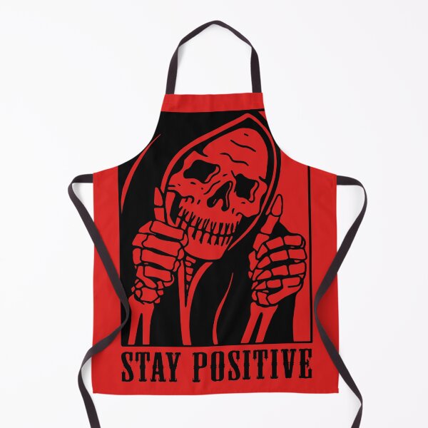 Artikelvorschau, Bleib positiv, Bleib positiv, Totenkopf, Skelett, Lustig, Bleib positiv, Motivierend entworfen und verkauft von UniqueStylistic.