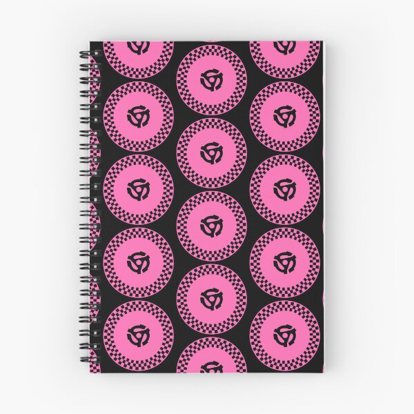 Item preview, Checker Mod Roundel with 45 Record Adapter--Black & Hot Pink designed and sold by SCHPiDAUU.