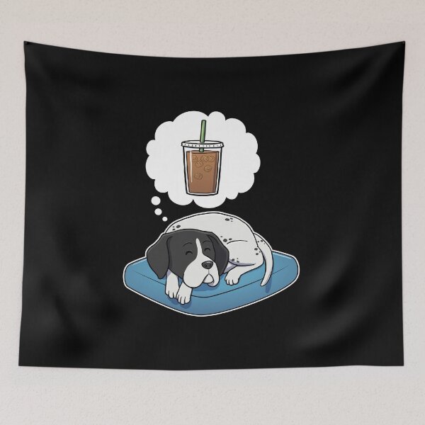 Artikelvorschau, English Pointer dreaming about Iced Coffee entworfen und verkauft von DoggieDelights.
