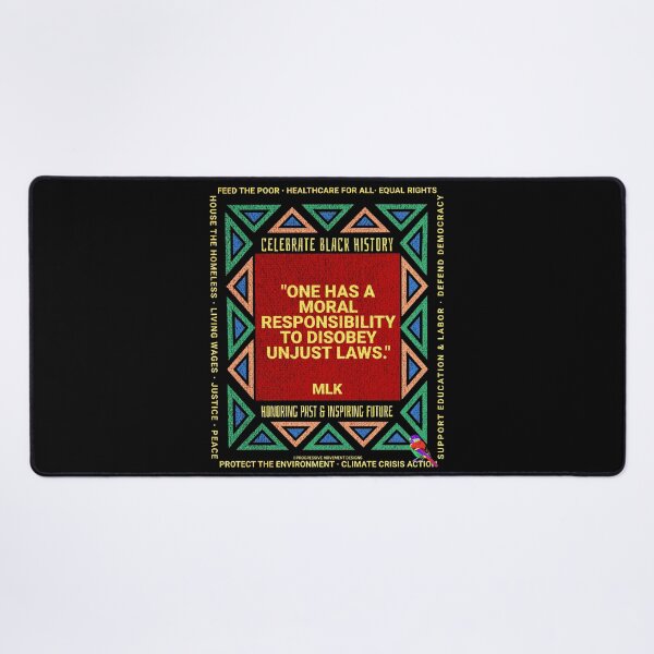 Item preview, PMD00232 Progressive Movement Designs Black History Month MLK Moral quote honors African Americans with goals for progressives designed and sold by ProgressiveLeft.