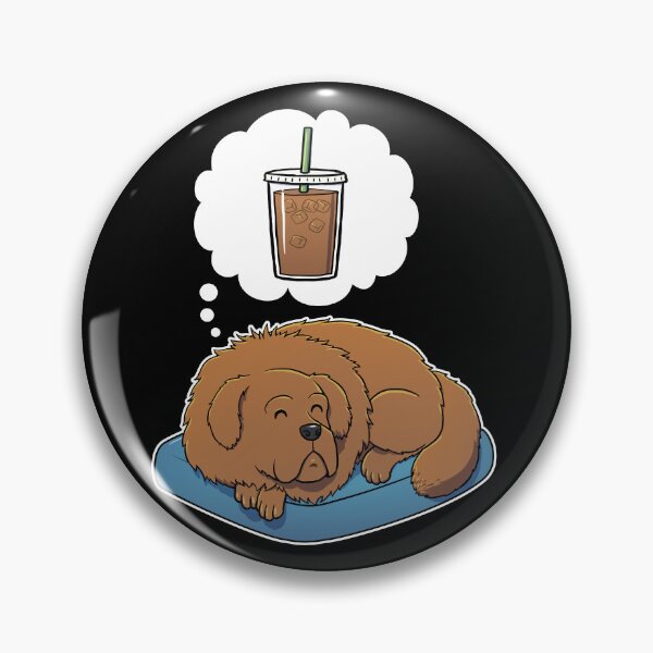 Item preview, Tibetan Mastiff dreaming about Iced Coffee designed and sold by DoggieDelights.
