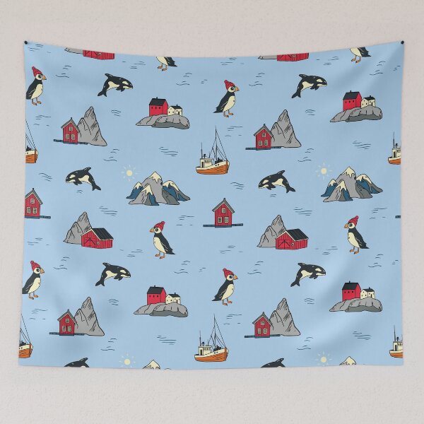 Item preview, Pattern inspired by typical sights in Lofoten designed and sold by TheLofotenStore.