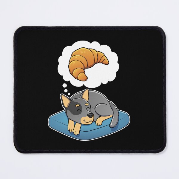 Item preview, Australian Cattle Dog dreaming about Croissants designed and sold by DoggieDelights.