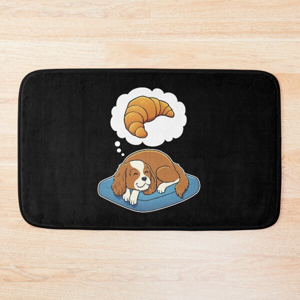 Item preview, Cavalier King Charles Spaniel dreaming about Croissants designed and sold by DoggieDelights.