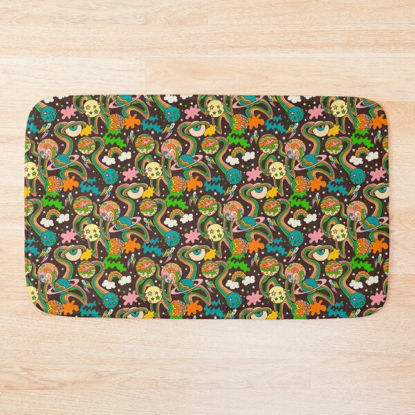 Item preview, colored celestial pattern with planets in retro style designed and sold by ShamanskaKate.