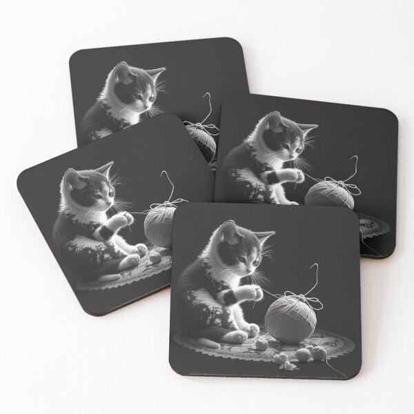 Item preview, Cute Cat playing with Yarn designed and sold by scoutsunlimited.