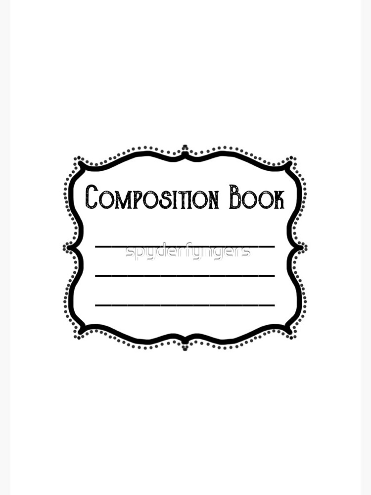 Composition Book Label Spiral Notebook For Sale By Spyderfyngers