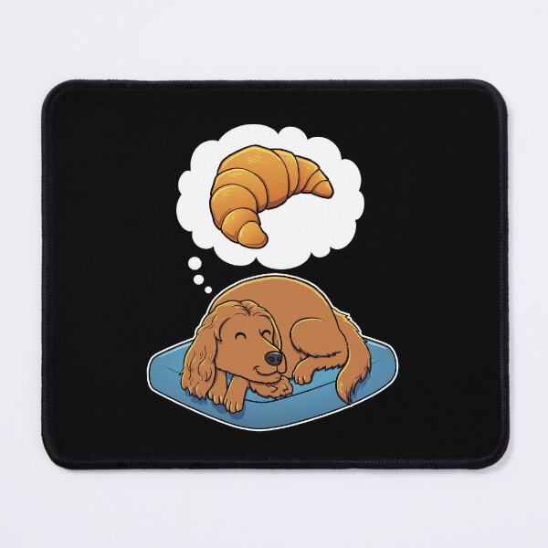 Item preview, English Cocker Spaniel dreaming about Croissants designed and sold by DoggieDelights.