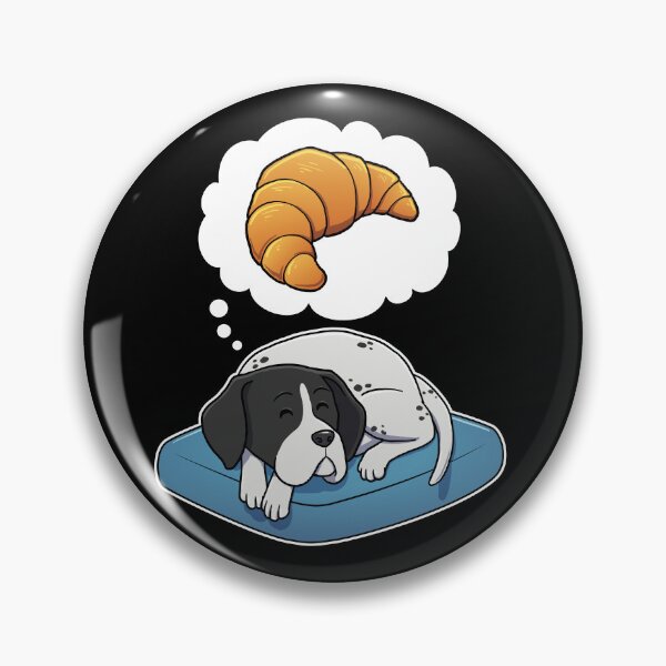 Artikelvorschau, English Pointer dreaming about Croissants entworfen und verkauft von DoggieDelights.