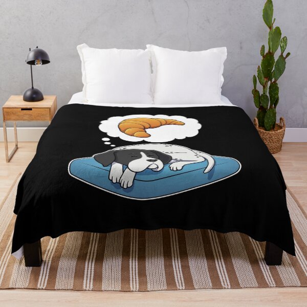 Item preview, English Pointer dreaming about Croissants designed and sold by DoggieDelights.