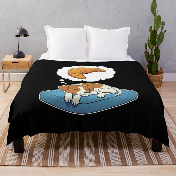Item preview, Jack Russell Terrier dreaming about Croissants designed and sold by DoggieDelights.