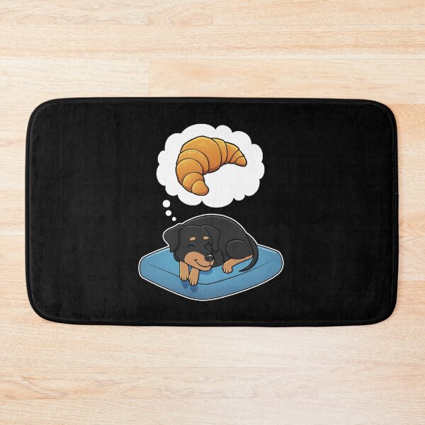 Item preview, Miniature Pinscher dreaming about Croissants designed and sold by DoggieDelights.