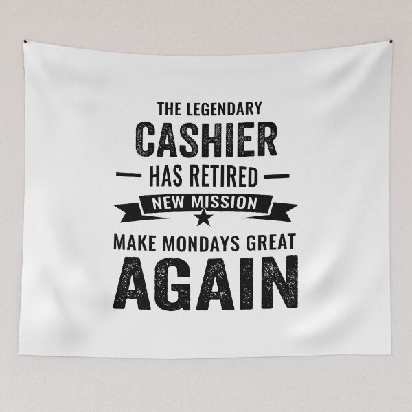 Item preview, Cashier Retirement Shirt, A Legendary Cashier Has Retired designed and sold by Dogs Geeky⭐⭐⭐⭐⭐.