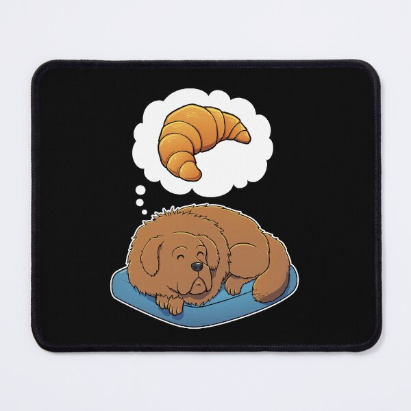 Item preview, Tibetan Mastiff dreaming about Croissants designed and sold by DoggieDelights.