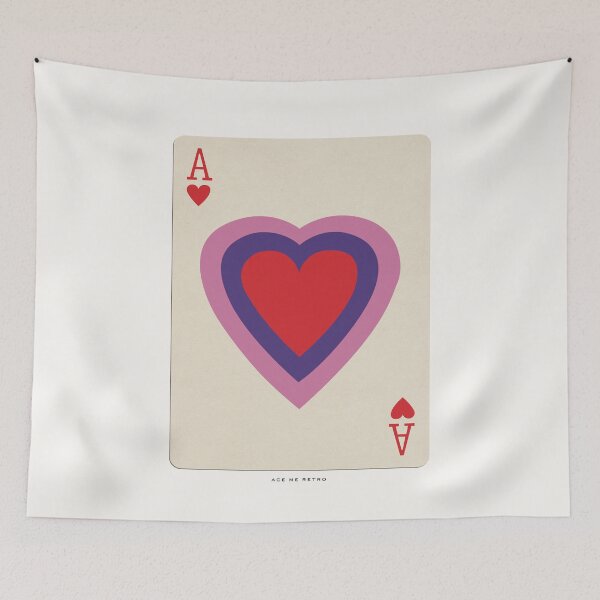 Item preview, ACE OF HEARTS - RETRO ACE PLAYING CARD ILLUSTRATION - VINTAGE POKER designed and sold by HoneymoonHotel.