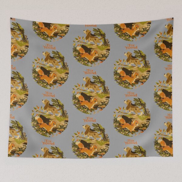 Item preview, cartoon fox and hound cute merch designed and sold by Izabeldelos.
