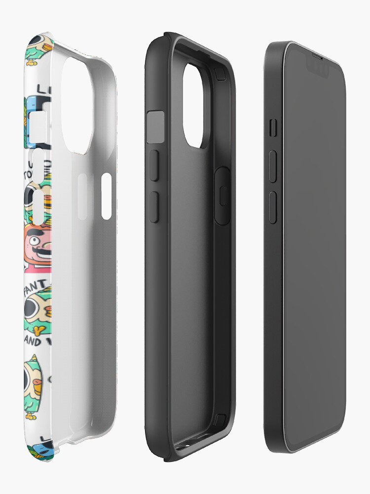 Alternate view of Lovely Unicorn Birds Pack iPhone Case